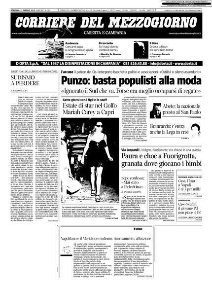 'Corriere Del Mezzogiorno (Caserta)' - Domenica, 27 Maggio 2012
