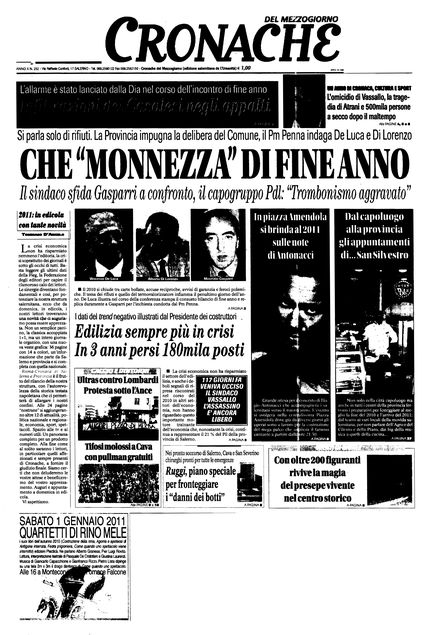 'Cronache' - Venerdì, 31 Dicembre 2010